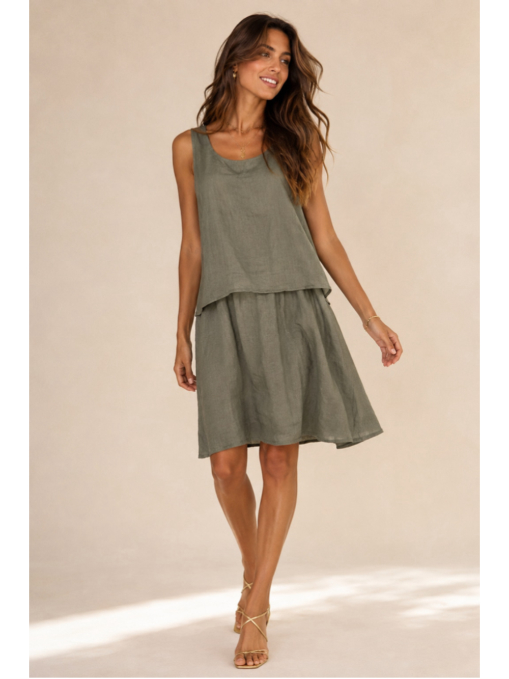 Lungo L’Arno 100% Linen Shift Dress Italian Natural Fiber Quiet Luxury Organic L
